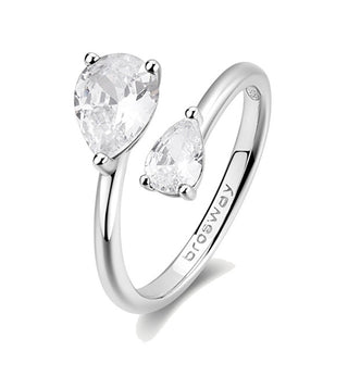 Brosway Inel deschis in alb argintiu infinity fantasy FIW118 - Circuit: 52 mm