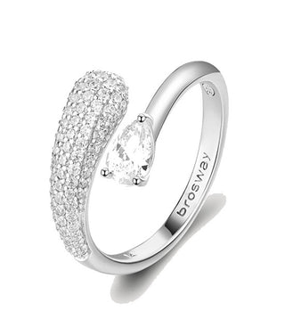 Brosway Inel deschis in alb argintiu infinity fantasy FIW129 - Circuit: 52 mm