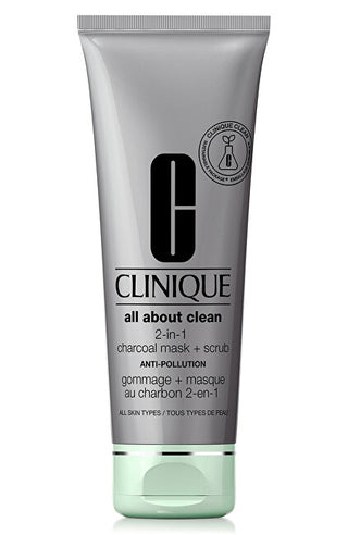 Clinique הכל על מסיכת גמילה ופילינג Clean 2 ב-1 + Scrub - נפח: 100 מ"ל