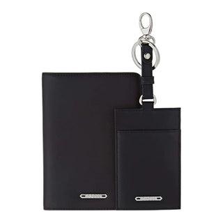 Guess, تايلر، بولي يوريثين، حقيبة قماشية، حامل جواز سفر وشارة، بيج، للجنسين