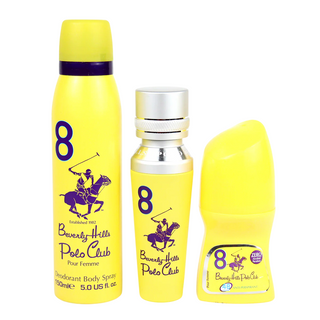 Σειρά Beverly Hills Polo Club: 1982 - Sport 8 Eau de Parfum για γυναίκες 50 ml + 1982 - Sport 8 Αναζωογονητικό σπρέι σώματος 150 ml + N°8 Αντιιδρωτικό αποσμητικό Roll-on για γυναίκες 50 ml