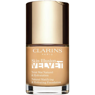 Clarins Skin Illusion Velvet Foundation, Matte, Fondotinta liquido, 105,5 W, 30 ml