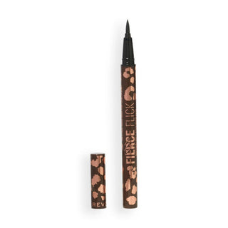 Makeup revolution Eyeliner Fierce, Punta in feltro, Matte, Eyeliner liquido, Marrone, 0,5 ml
