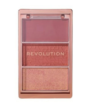 Makeup revolution Blush Icon, Matte, Blush Highlighter Palette, Aura Points Rose, 11,5 g