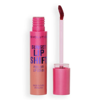 Makeup revolution Sunset Lip Shift, vegano, lucidalabbra a lunga tenuta, rosa, 3,6 ml