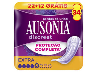 Ausonia Discreet Extra 34 stk — Bind til Inkontinens