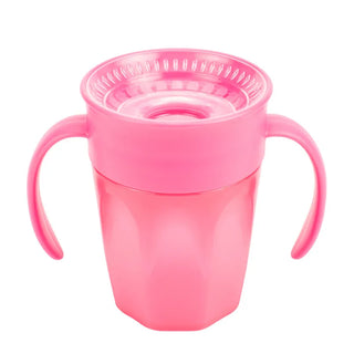 Bicchiere 360 senza beccuccio rosa con manici 200ml