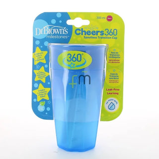 Bicchiere 360 senza beccuccio blu senza manico 300 ml