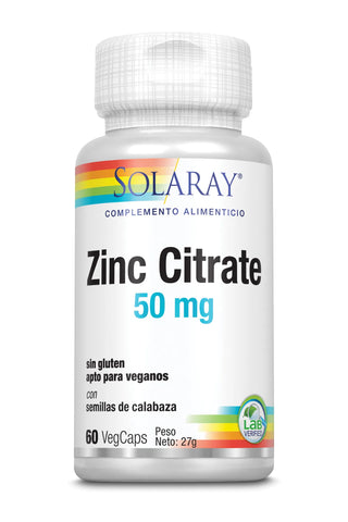 Solaray Zinc Citrato 50 Mg 60 Vcapsule