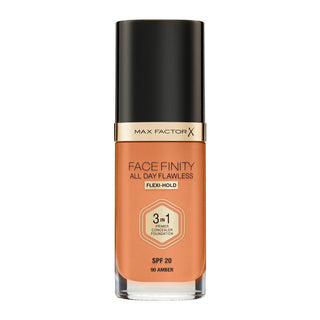 Max Factor Facefinity, Matte, Fondotinta liquido, 90, Ambra, SPF 20, 30 ml