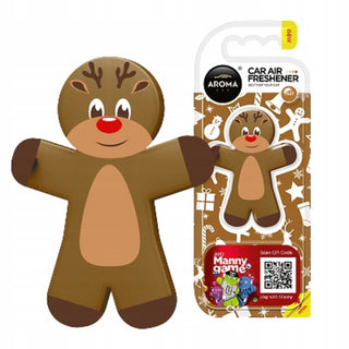 Aroma Car Manny Christmas, Arancia e Chiodi di Garofano, Deodorante per Auto, 1 pz