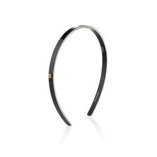 Balmain Fascia per capelli, Nero/Bianco