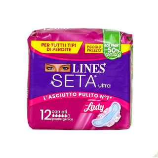 Lines Lines Seta Ultra Absorventes Lady Ali 12 Unidades 