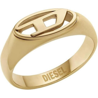 Diesel Anello placcato oro con logo DX1588710 62 mm — Anello