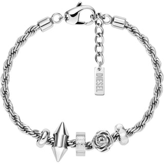 Diesel Bracciale moderno unisex in acciaio DX1622040 — Armbånd