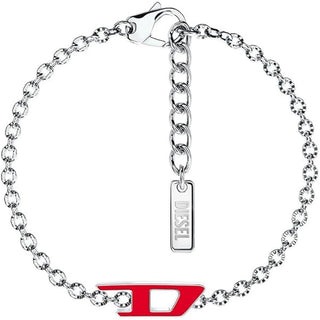 Diesel Bracciale acciaio unisex D Logo senza tempo DX1691040 — Bracciale