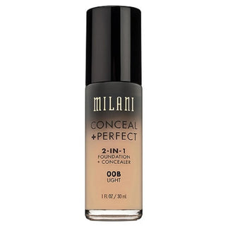 Milani Conceal + Perfect, Natural, fondotinta liquido e correttore 2-in-1, 00B, leggero, 30 ml