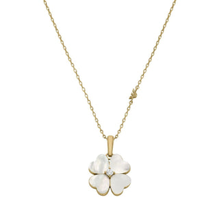 Emporio Armani Collana placcata oro cristalli quadrifoglio EGS3347710 — Collana