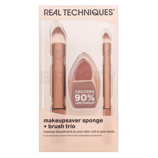 Trio di pennelli e spugna Makeupsaver Real Techniques