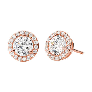 Michael Kors Orecchini bronzo argento zirconi MKC1035AN791 — Orecchini