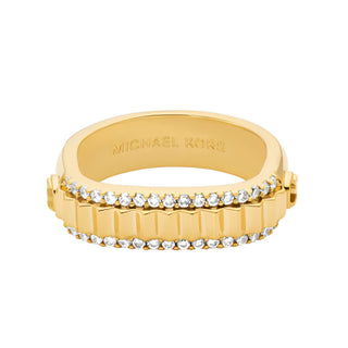 Michael Kors Premium リング MKJ8611710 ゴールドプレーテッド ジルコニア付き 55 mm