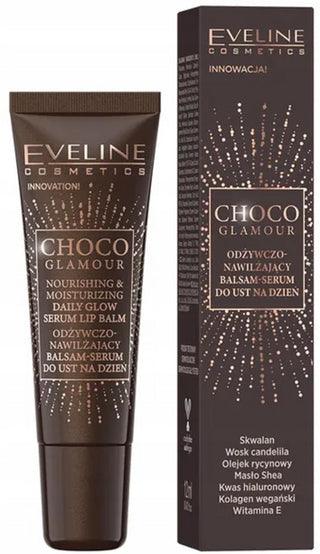 Eveline cosmetics Choco Glamour, Balsamo Labbra Idratante, 12 ml