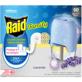 Raid Liquido Family Base E Ricarica, 60 Notti 1 unità