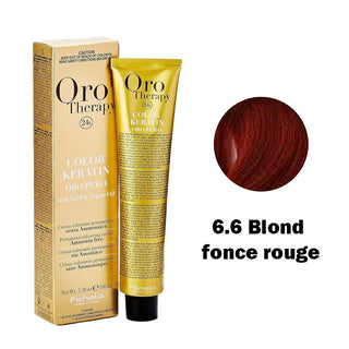 Fanola Oro Therapy Color Keratin Oil Pure 6.6 100 ml — Olio per capelli colorati