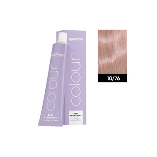 Subrina professional Demi Permanent Color, tinta demipermanente per capelli, 10/76 biondo chiarissimo castano-viola, 60 ml
