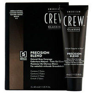 American Crew Precision Blend Copertura Grigi 4-5 Naturale Medio Uomo 3 x — Mousse Tonalizzante