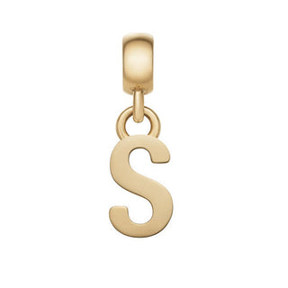 Daniel Wellington Colgante chapado en oro con letra "S" Dw00400502 