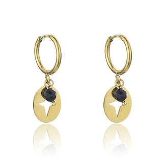 Emily Westwood Elegantes pendientes colgantes de acero chapado en oro Ewe23044G 