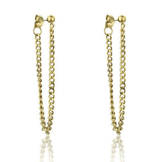 Emily Westwood Pendientes de cadena chapados en oro Samara Ewe23135G 