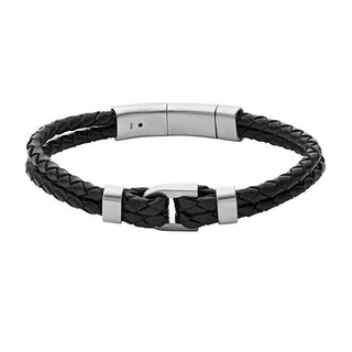 Fossil Heritage Bracciale Pelle Nera Uomo Jf04202040 — Bracciale