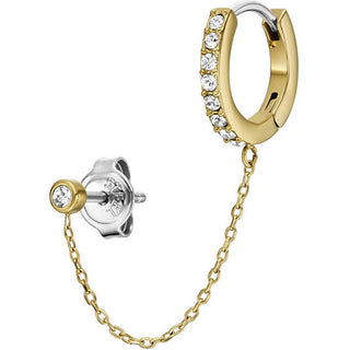 Fossil Ellis Jf04594710 Orecchino Oro Cristalli — Orecchini
