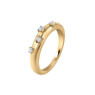 Guess Gold-Plated Design Ring with Crystals Nuances Jsbr04539Jwyg - Size: 54 Mm 
