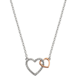 Hot Diamonds Collar de plata con diamante auténtico Flora Dp732 