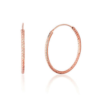Jvd Pendientes de aro en bronce elaborados en plata Svle0204Xd5Ro - Diámetro: 5 Cm 