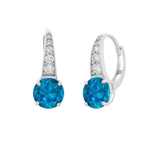 Jvd Orecchini Argento Con Zirconi Trasparenti Blu SVLE0974XH2M300 — Orecchini