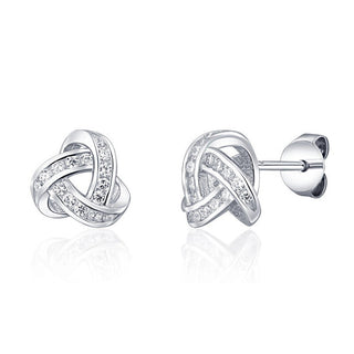 Jvd Orecchini Moda In Argento Con Zirconi — Orecchini