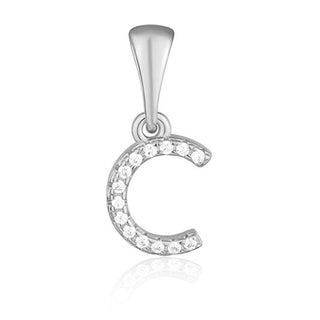 Jvd Ciondolo in Argento con Zirconi Lettera C SVLP0948XH2BI0C — Ciondolo