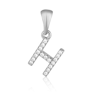 JVD Ciondolo in Argento con Zirconi Lettera H SVLP0948XH2BI0H — Ciondolo