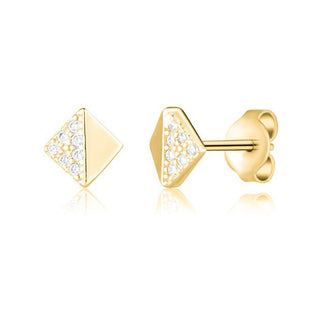 Jvd Pendientes de botón chapados en oro a la moda Svle1824Xh2Go00 