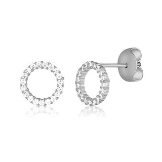 Jvd Elegantes Pendientes De Plata Con Zirconitas Svle3254Xd5Bi00 