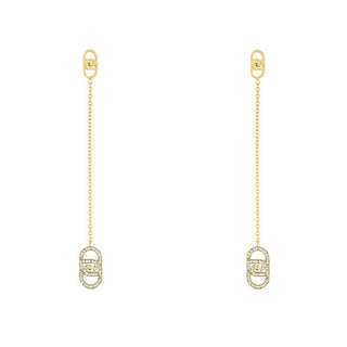 Liu Jo Pendientes largos chapados en oro con cristales Lj2906 