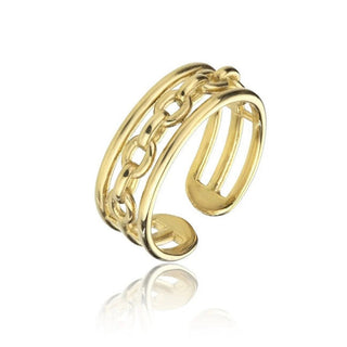Marc Malone Madeline Gold Ring Mcr23001G Anillo Abierto Chapado en Oro 