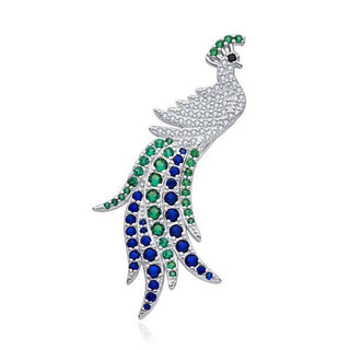 Moiss Spilla In Argento Abbagliante Pavone Con Zirconi O0000012 — Spilla
