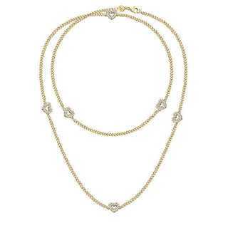 Morellato Elegante Collar chapado en oro con corazones Incontri Sauq03 