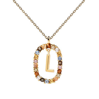 PDPAOLA Bellissima Lettera "L" Co01-271-U â Collana Placcata Oro