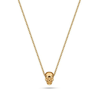Police Collana Placcata In Oro Con Teschio Tribal Edge — Collana